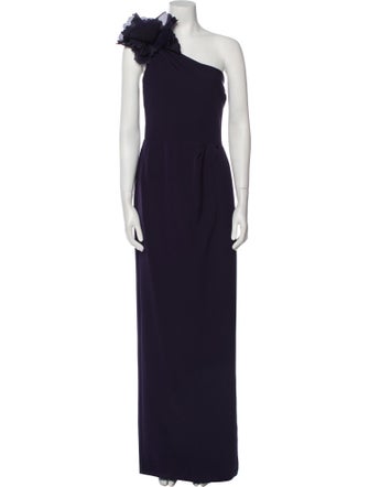 Marchesa One-Shoulder Long Dress