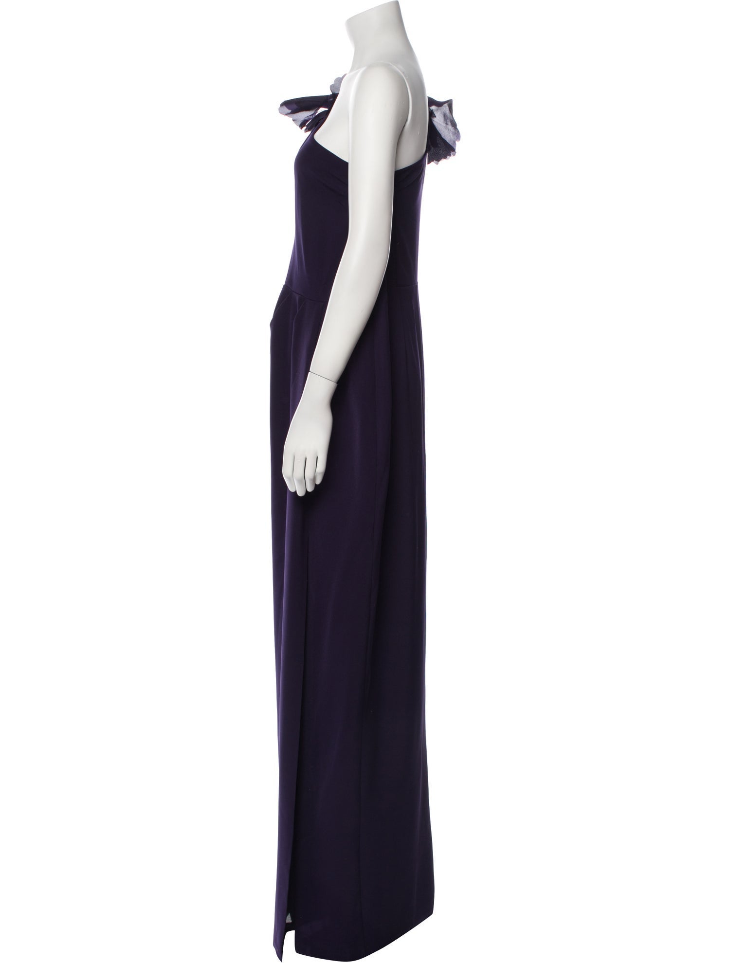 Marchesa One-Shoulder Long Dress