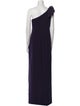 Marchesa One-Shoulder Long Dress
