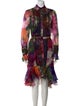 Marchesa Printed Midi Length Dress