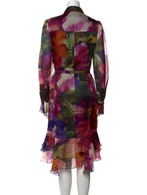 Marchesa Printed Midi Length Dress