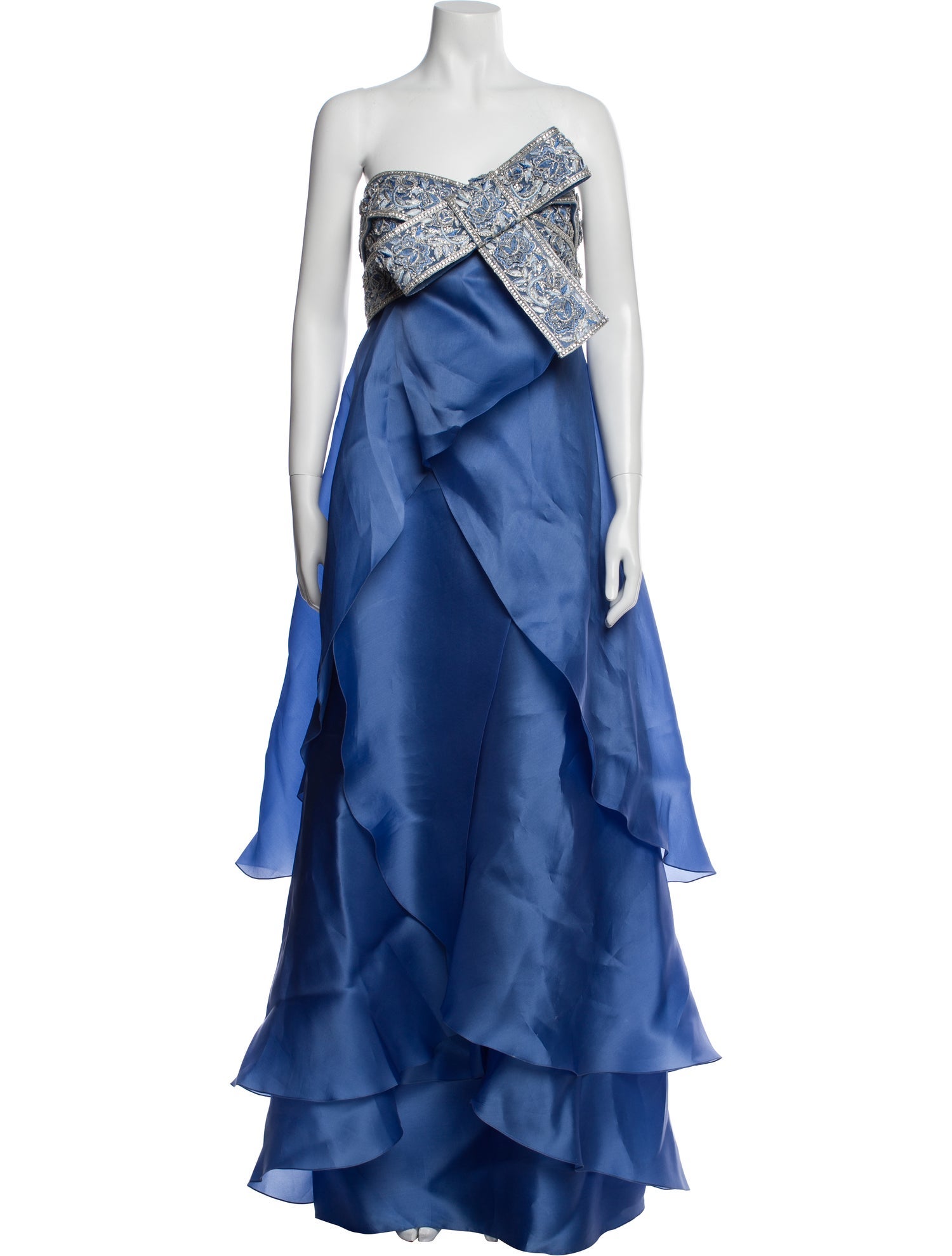 Marchesa Silk Long Dress