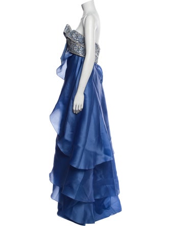 Marchesa Silk Long Dress