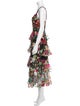 Marchesa Floral Print Long Dress