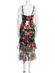 Marchesa Floral Print Long Dress