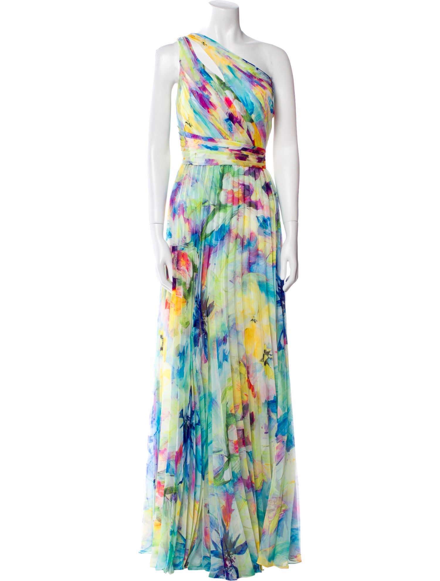 Marchesa Printed Long Dress w/ Tags