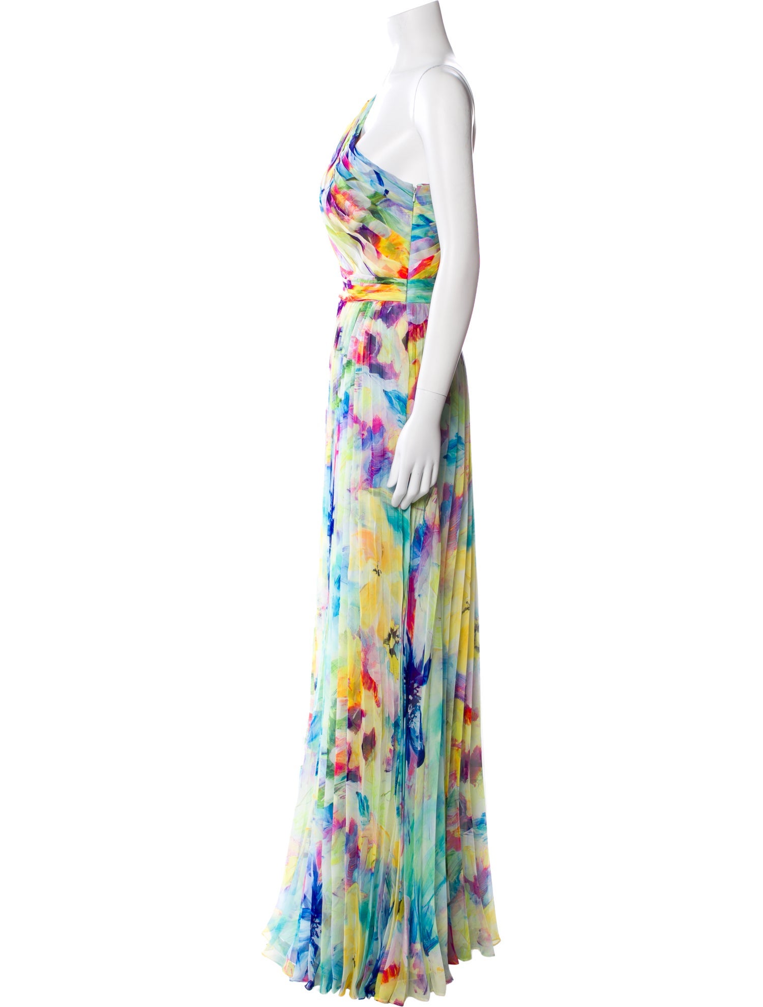Marchesa Printed Long Dress w/ Tags