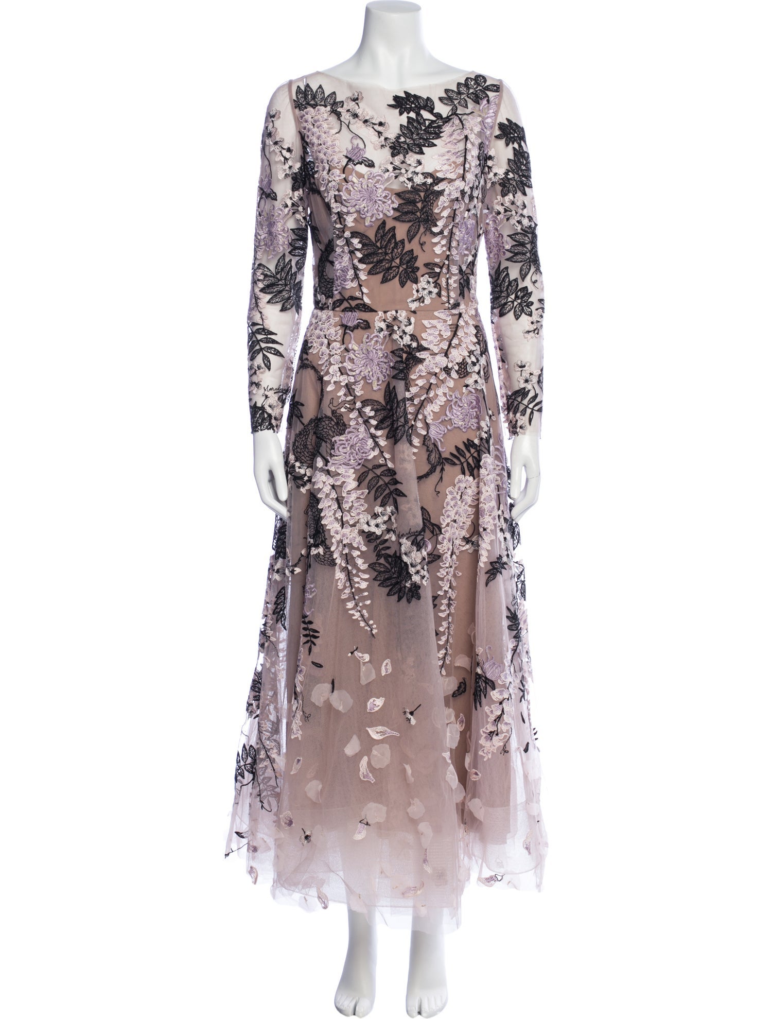 Marchesa Nylon Long Dress
