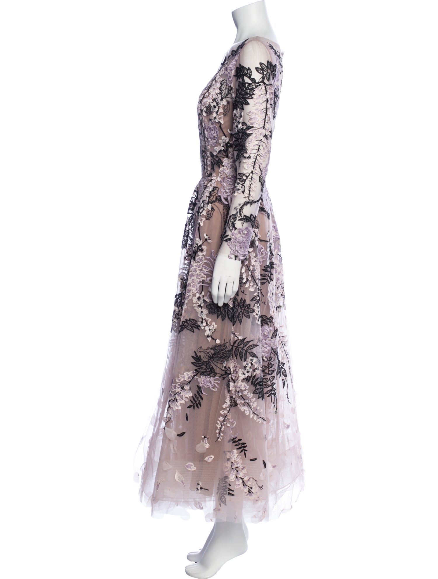 Marchesa Nylon Long Dress