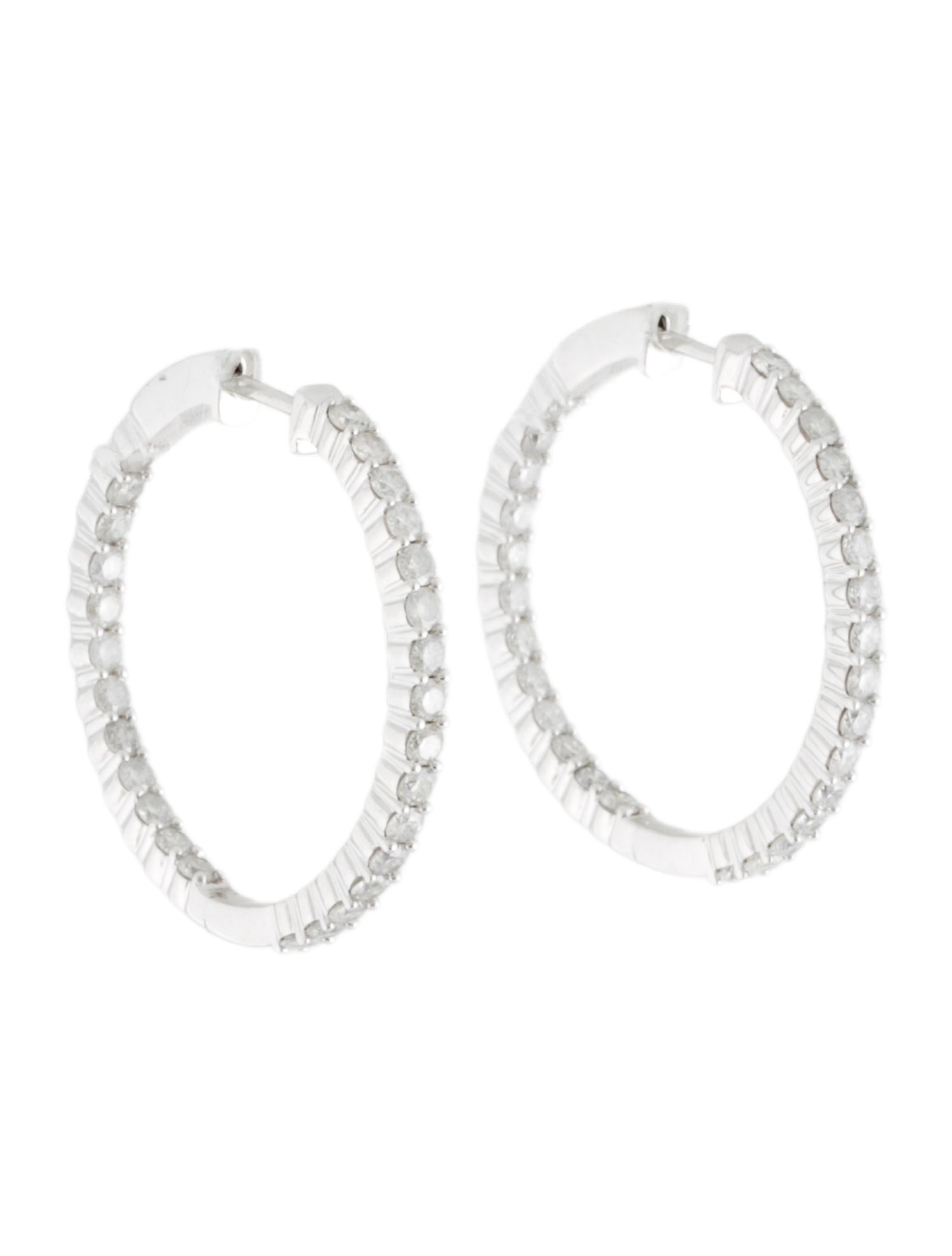 Marchesa 14K 1.96ctw Diamond Inside-Out Hoop Earrings