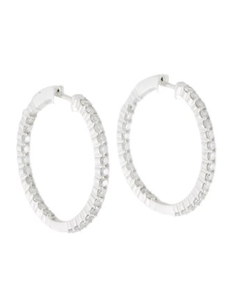 Marchesa 14K 1.96ctw Diamond Inside-Out Hoop Earrings