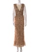 Marchesa Lace Pattern Long Dress