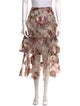 Marchesa Floral Print Midi Length Skirt