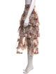 Marchesa Floral Print Midi Length Skirt