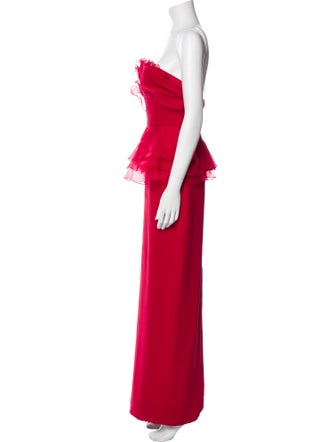 Marchesa Silk Long Dress