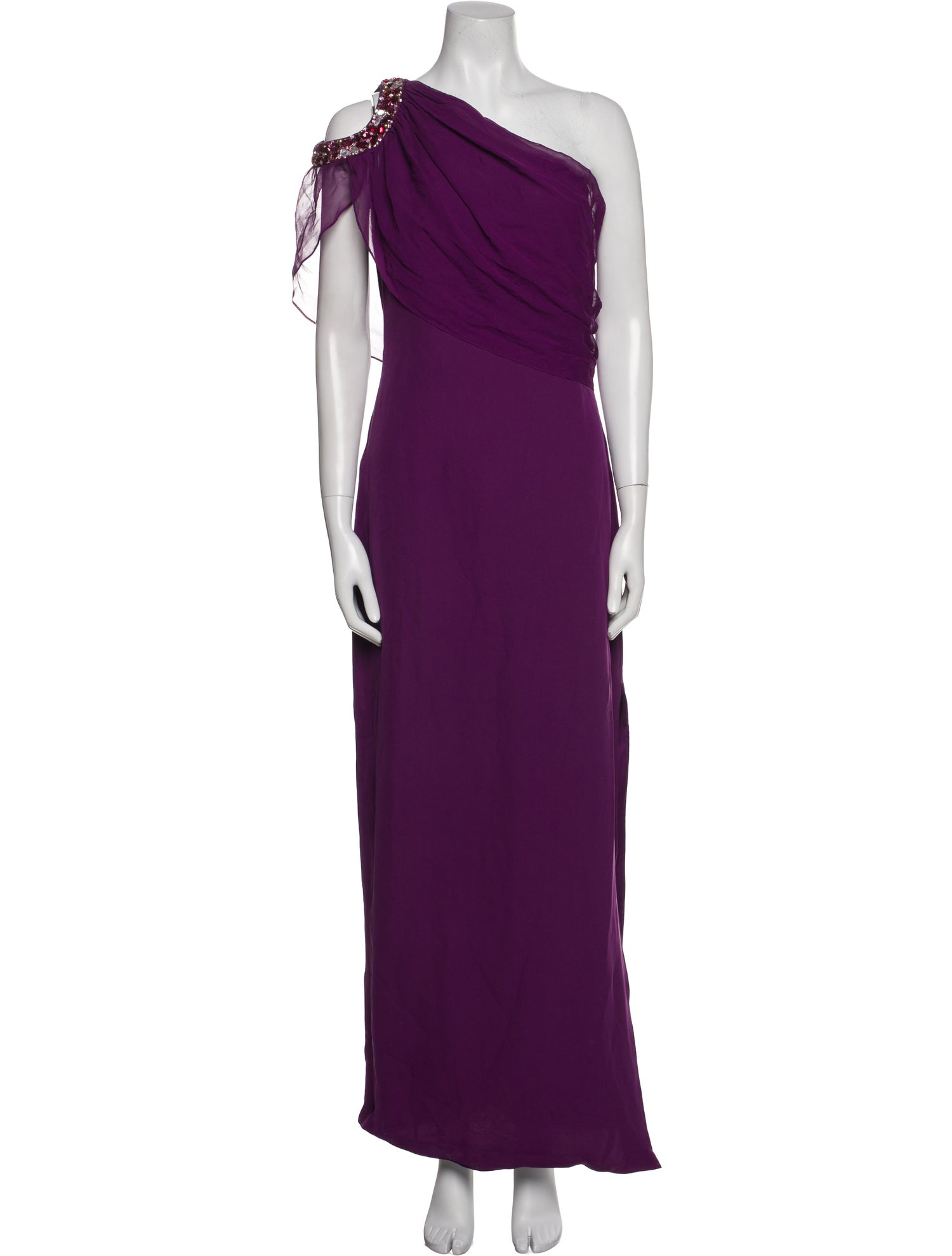Marchesa Silk Long Dress
