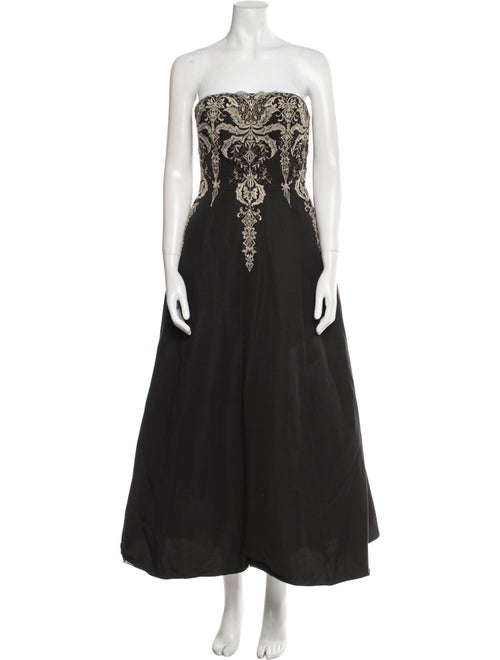 Marchesa Silk Midi Length Dress