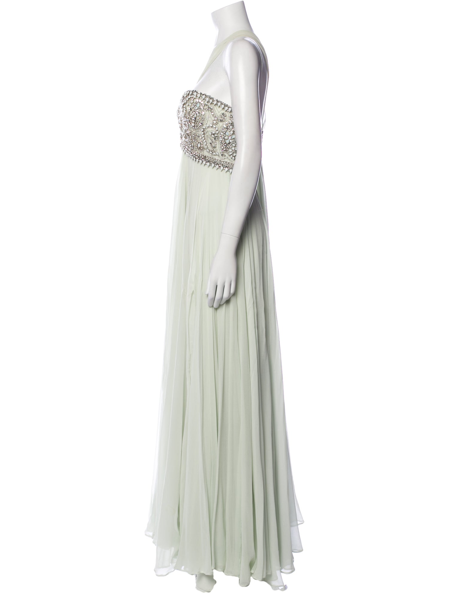 Marchesa Silk Long Dress