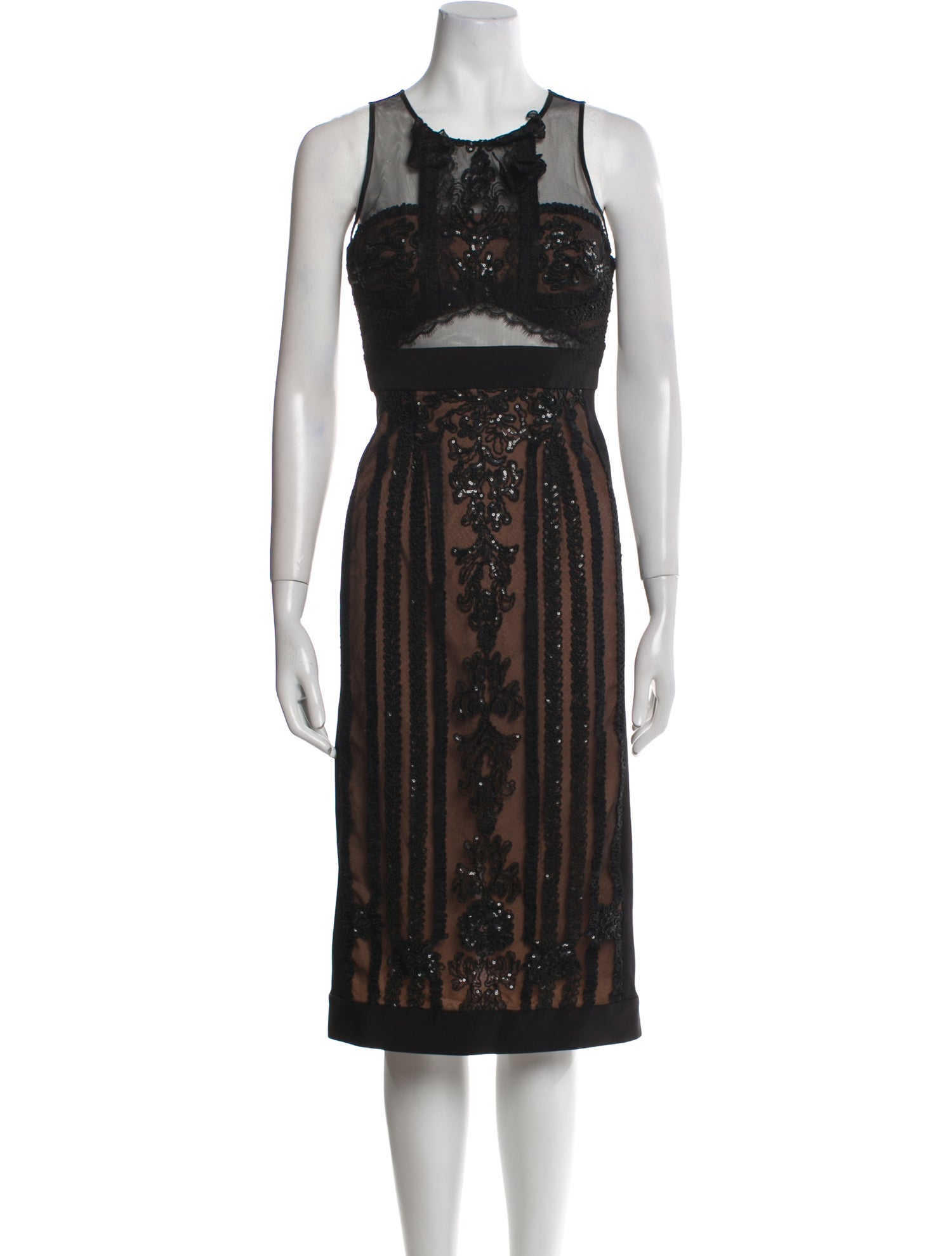Marchesa Printed Midi Length Dress