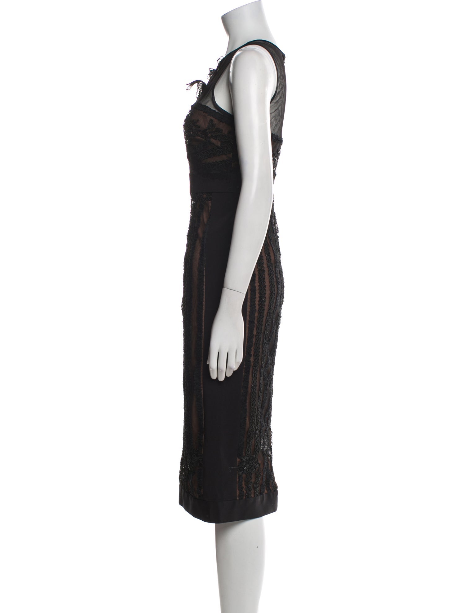 Marchesa Printed Midi Length Dress