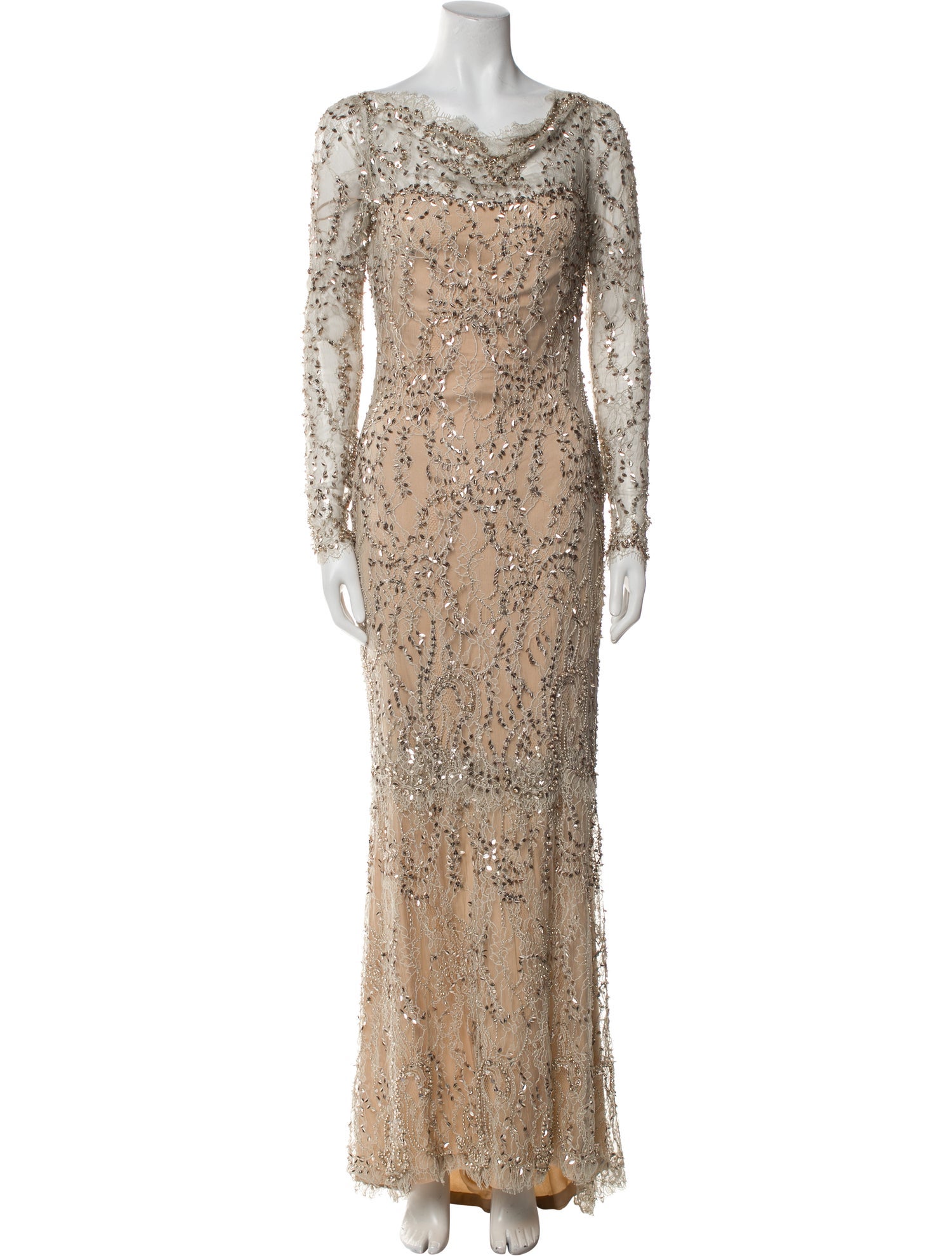 Marchesa Silk Long Dress