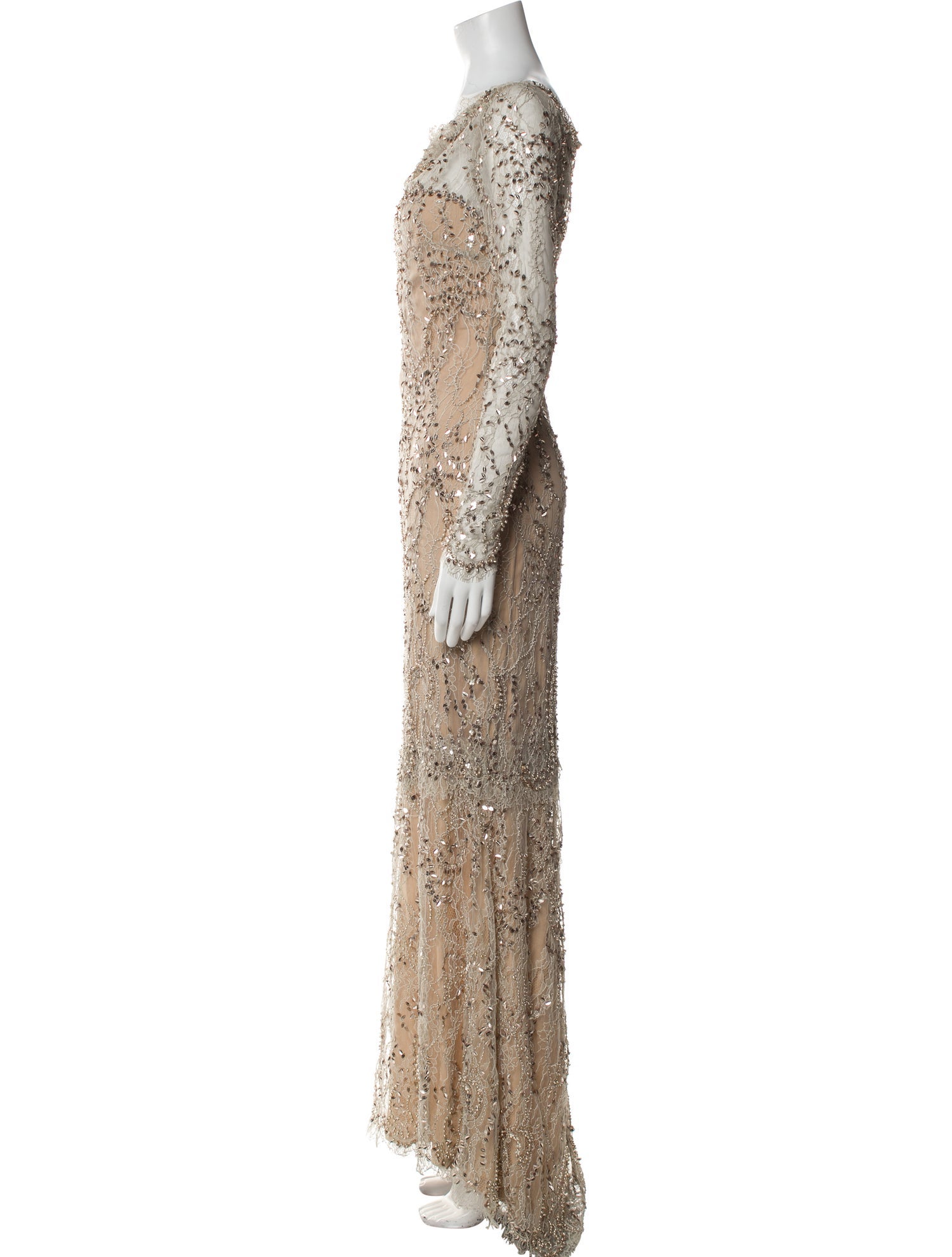 Marchesa Silk Long Dress