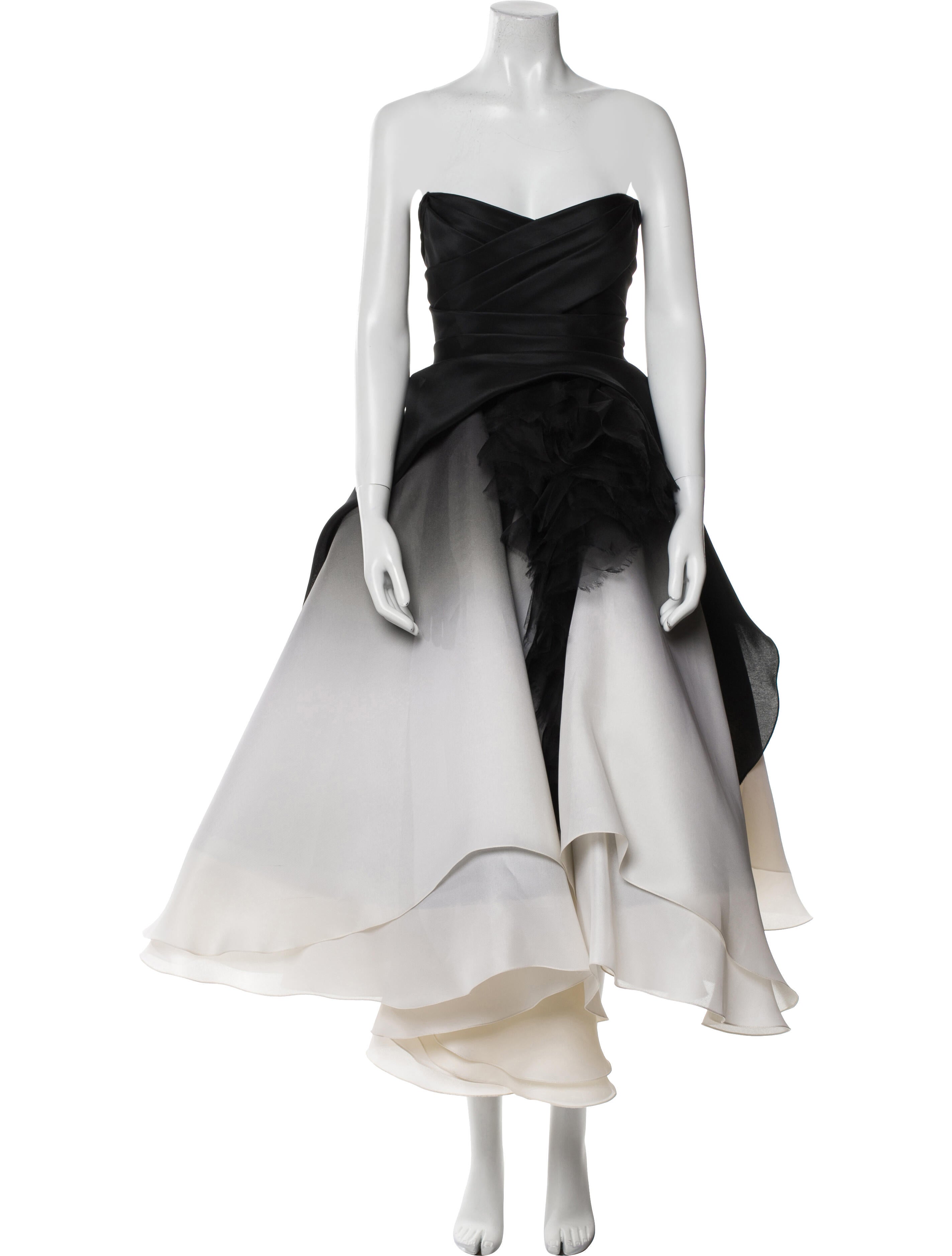 Marchesa Silk Midi Length Dress