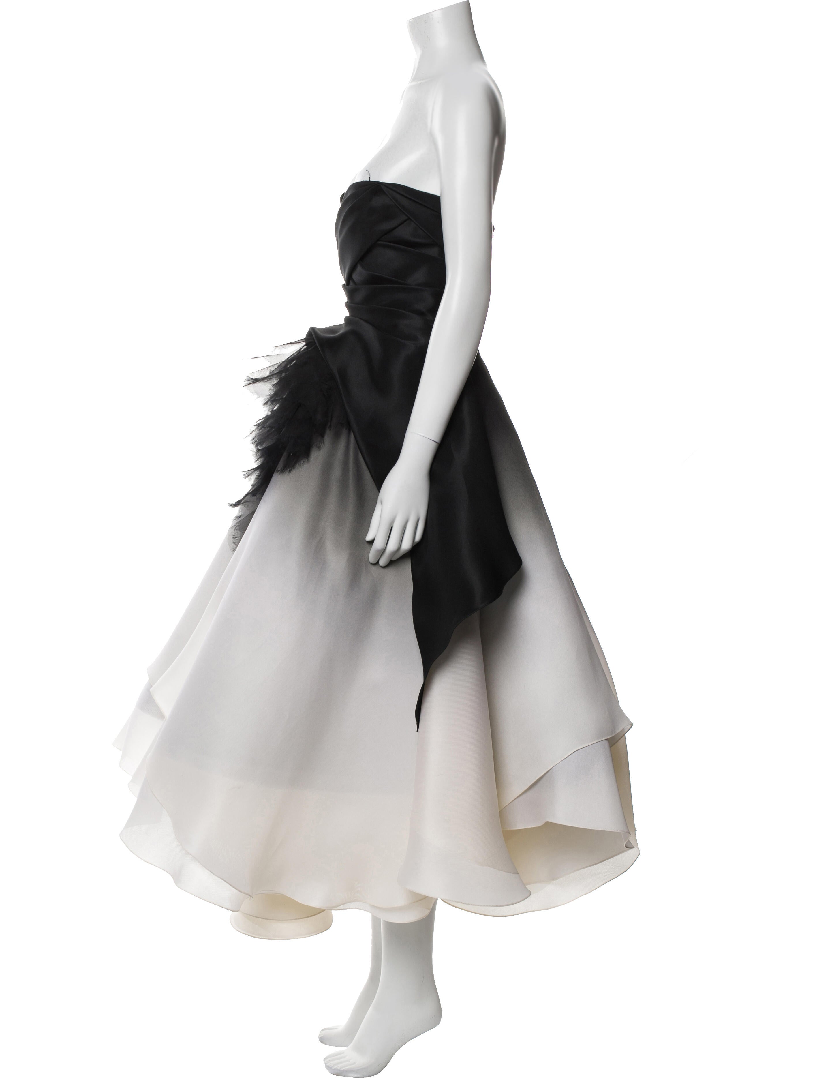 Marchesa Silk Midi Length Dress