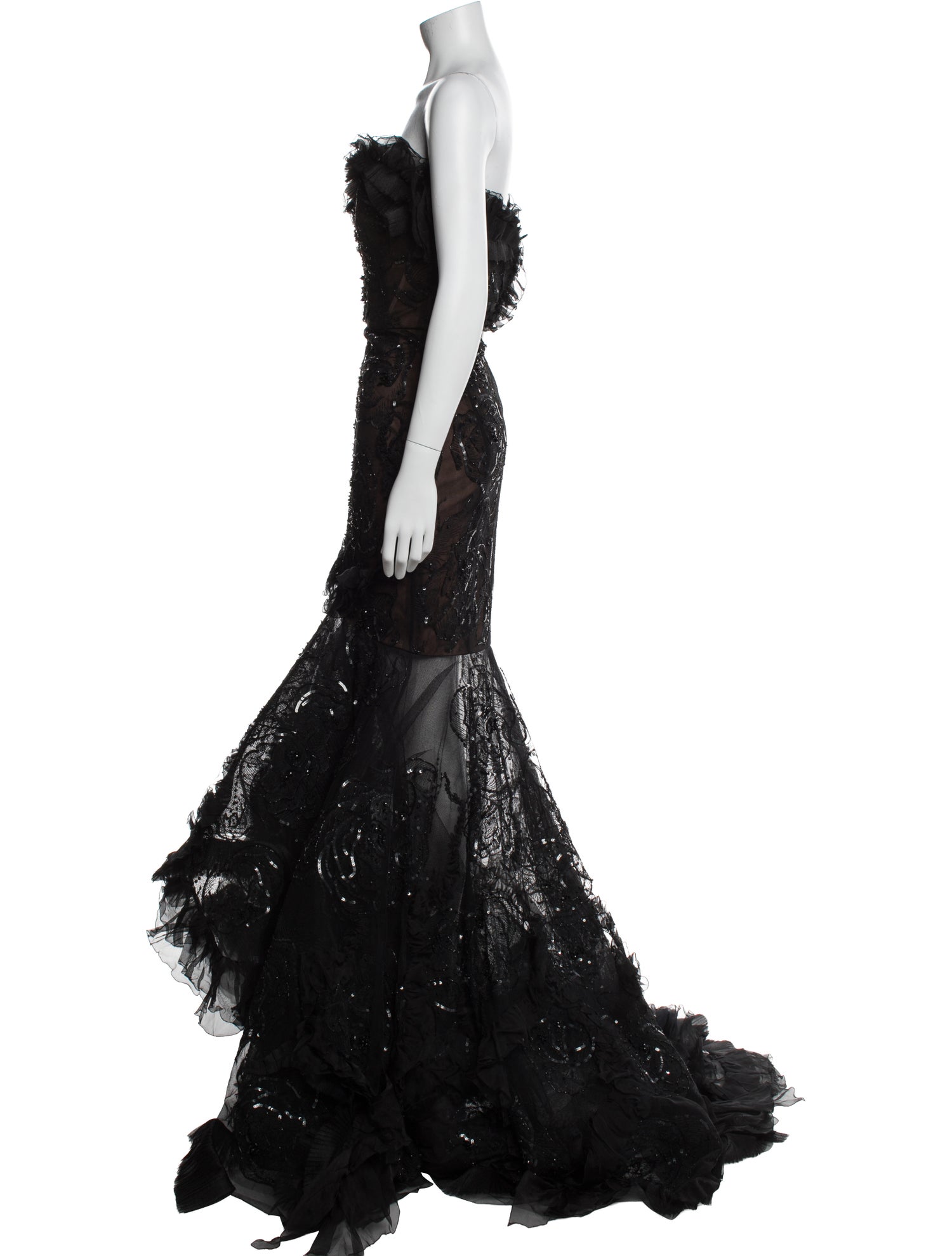 Marchesa Patterned Long Dress