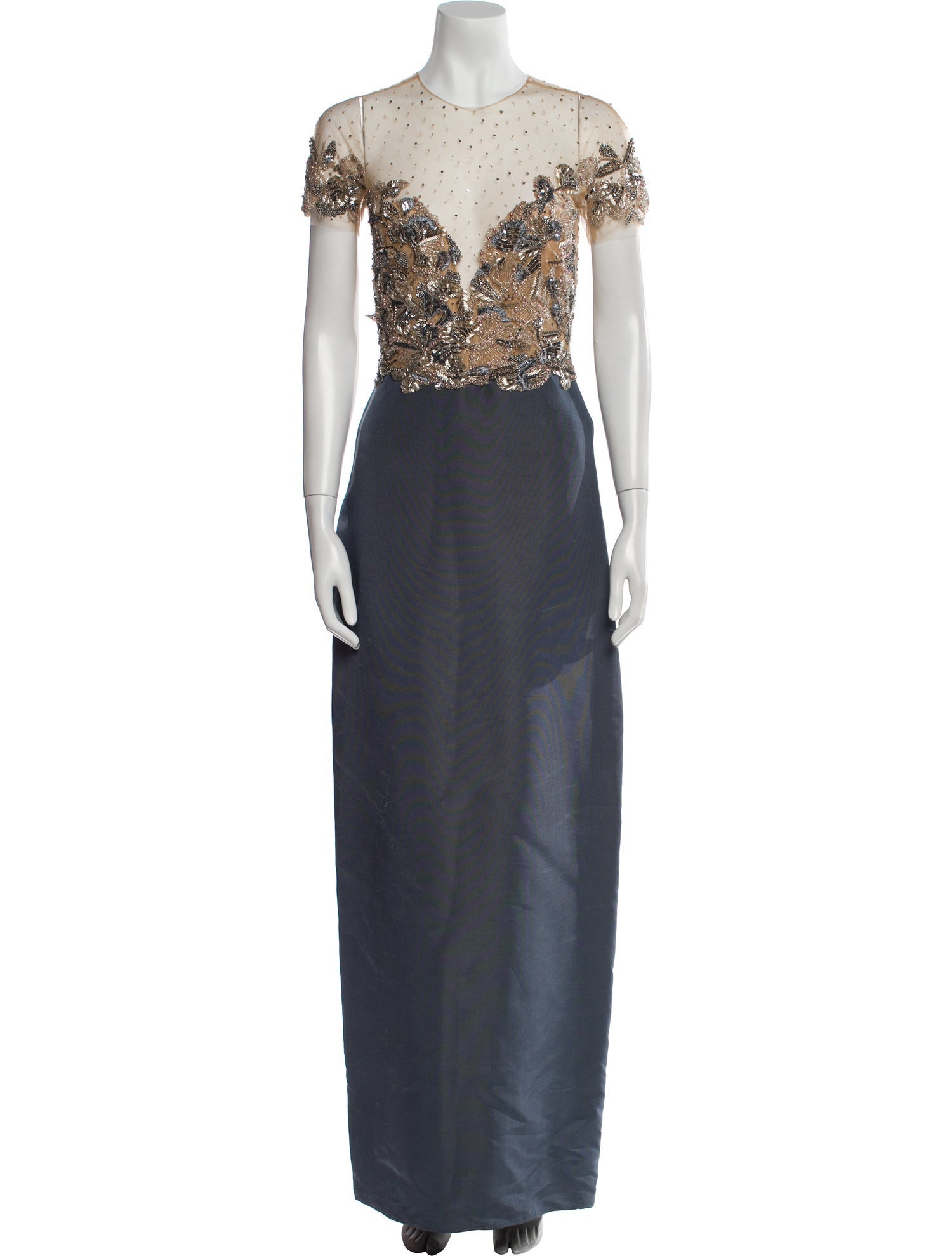 Marchesa Silk Long Dress