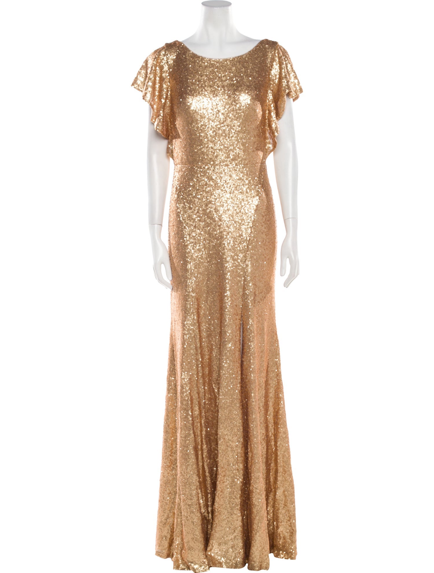green emerald velvet dress Marchesa Notte Sequin Cocktail Dress main image 1