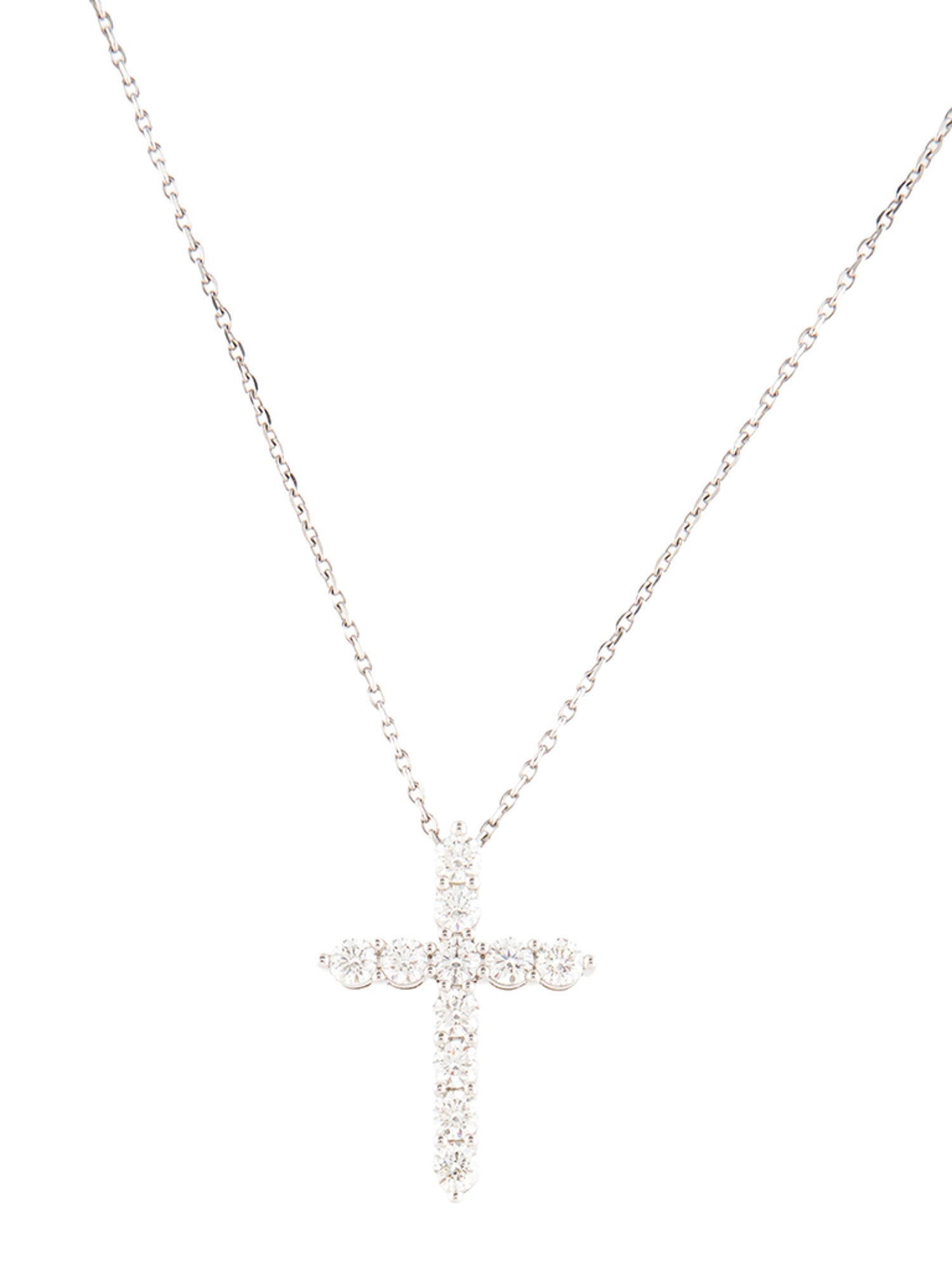 Marchesa 14K 2.00ctw Diamond Cross Pendant Necklace