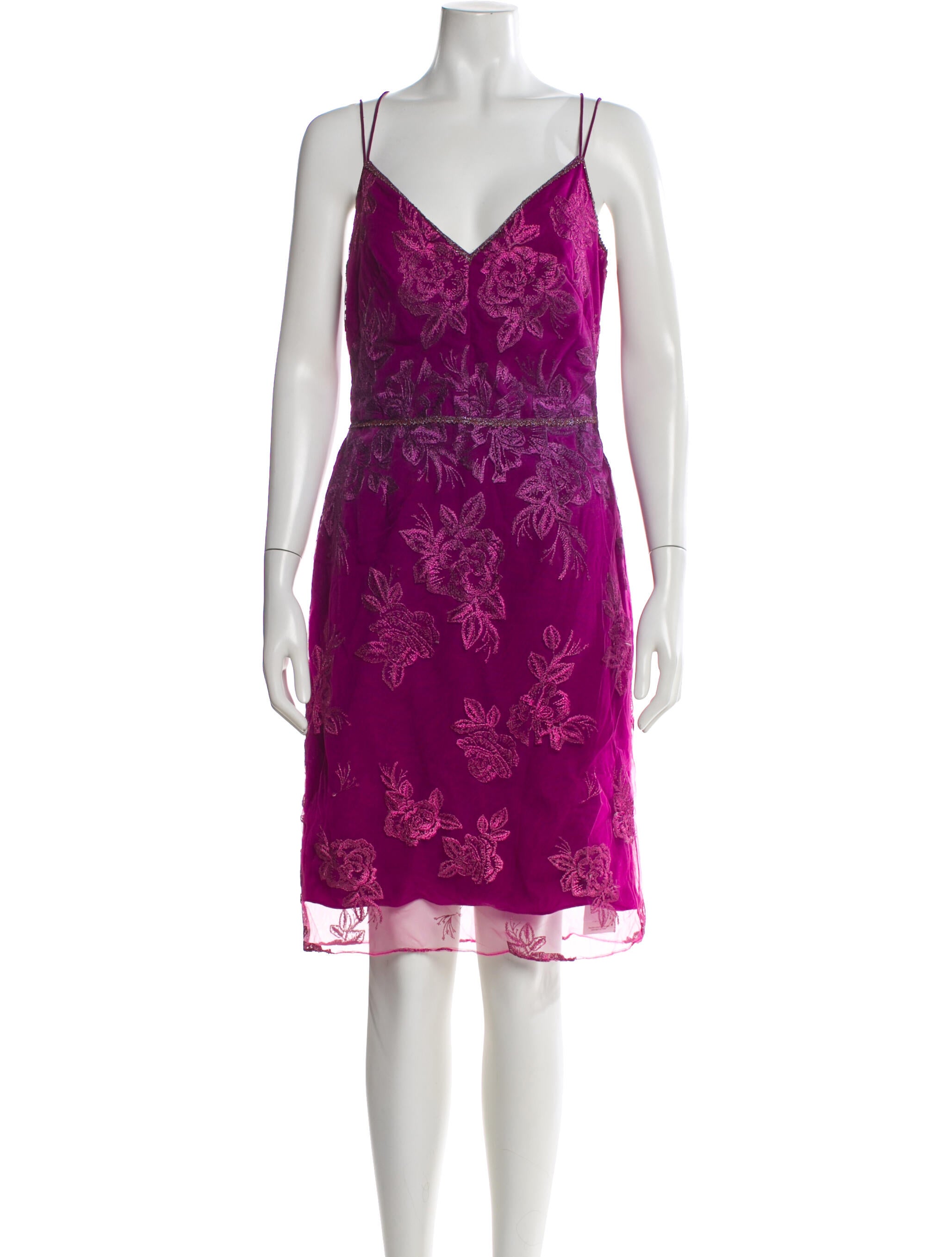 marchesa notte purple lace dress Marchesa Notte