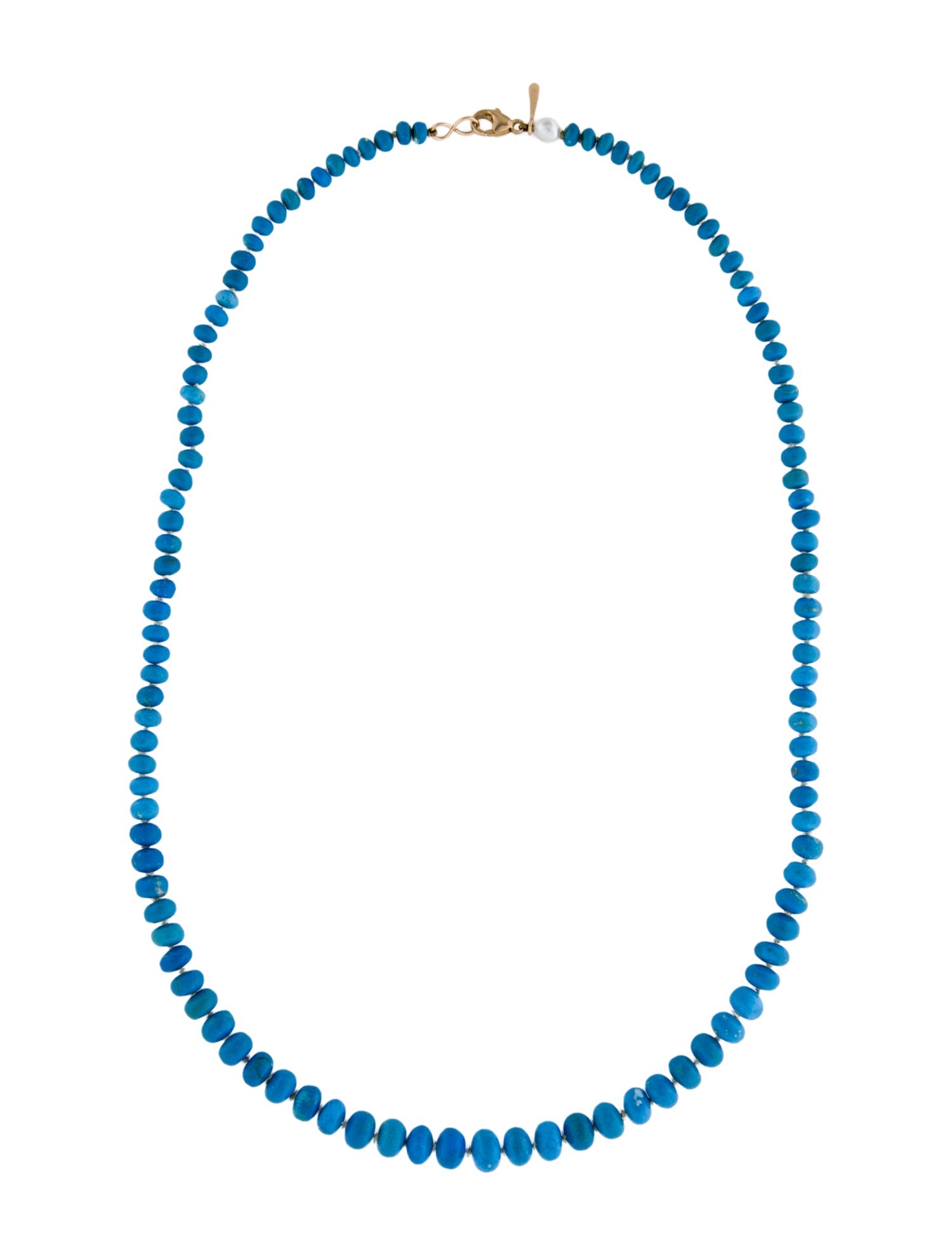 Mary MacGill 14K Ceruleite Graduated Bead Necklace