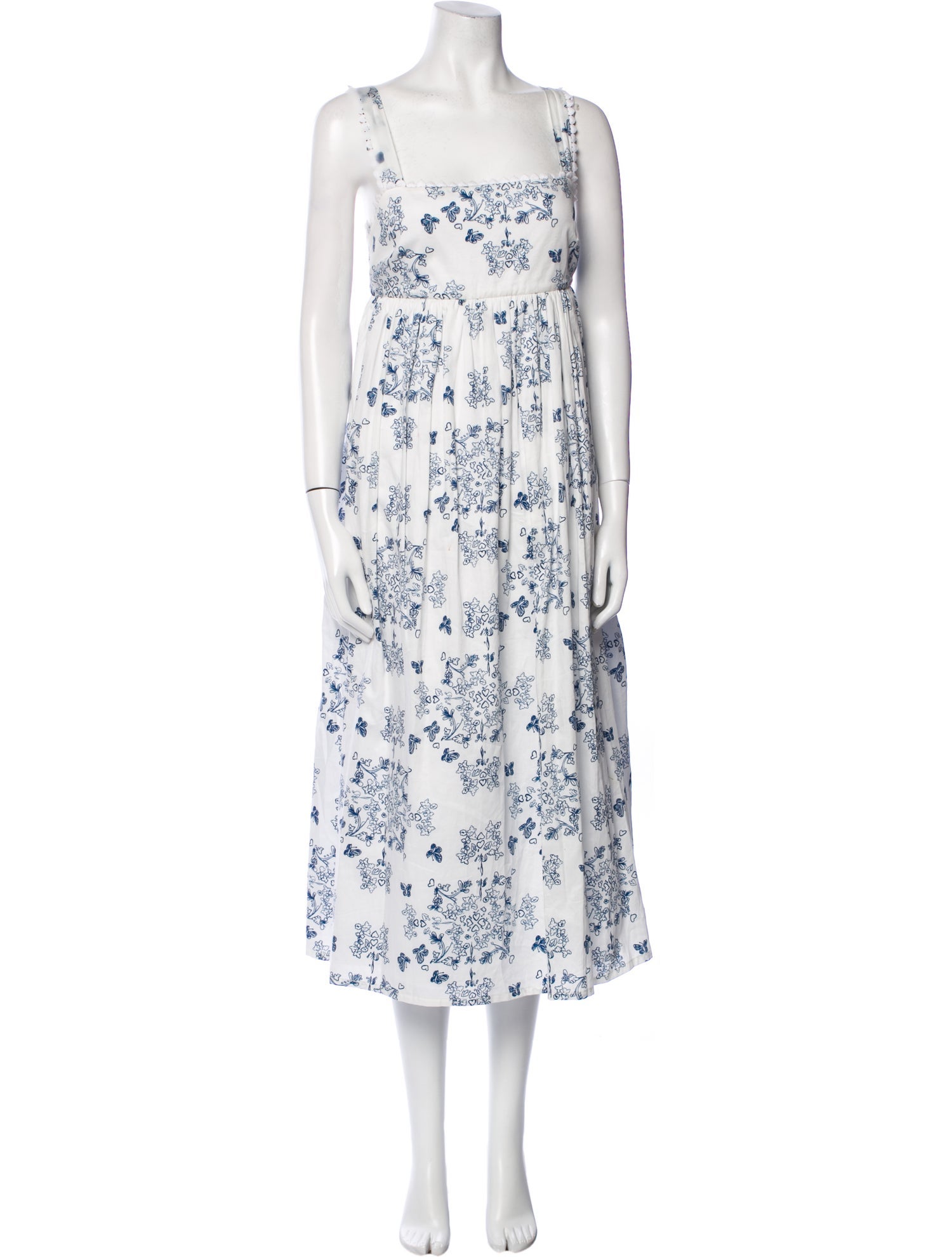 Macgraw Floral Print Midi Length Dress