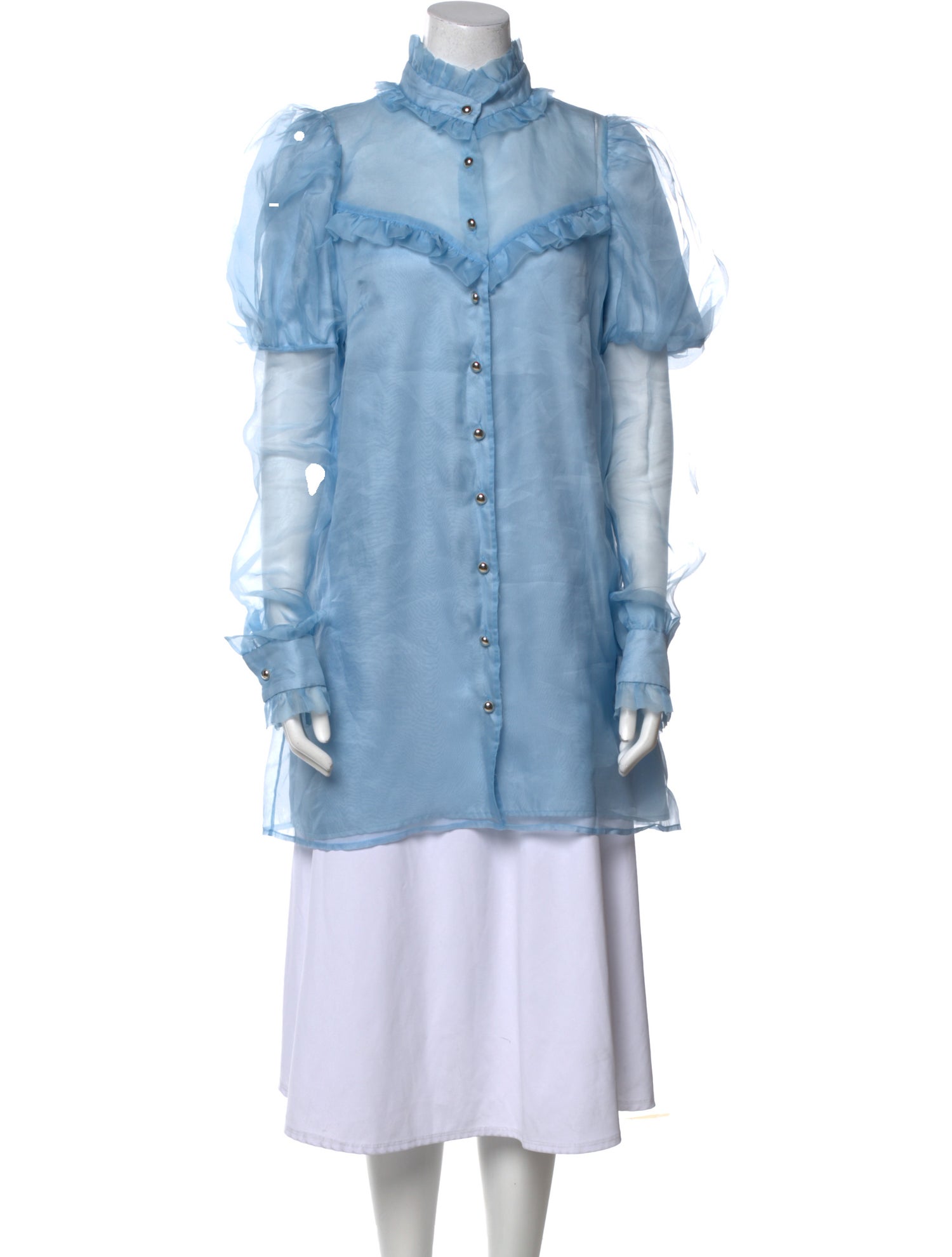 Macgraw Silk Mock Neck Tunic