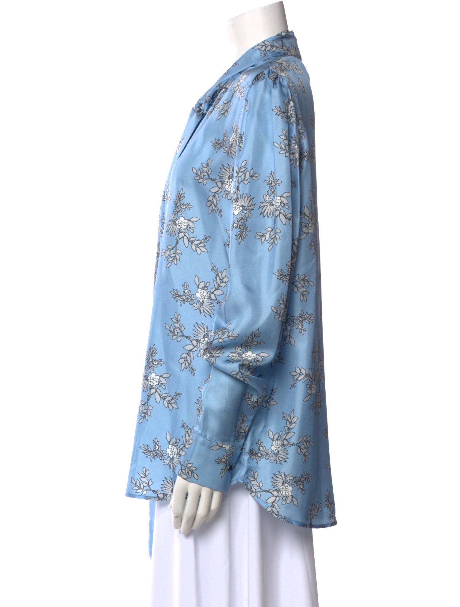 Macgraw Silk Floral Print Blouse