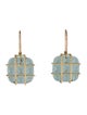 Madstone 18K Prasiolite and Diamond Drop Earrings