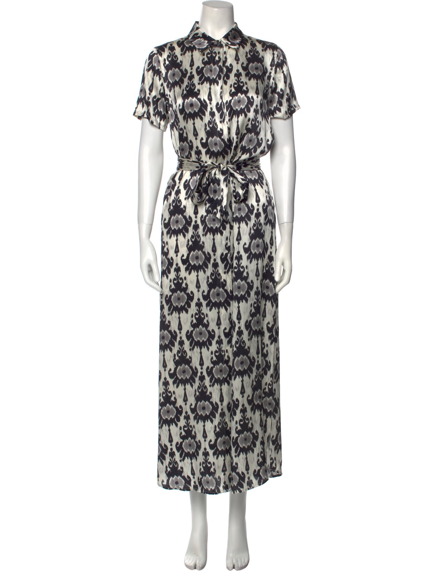 Marie France Van Damme Silk Long Dress