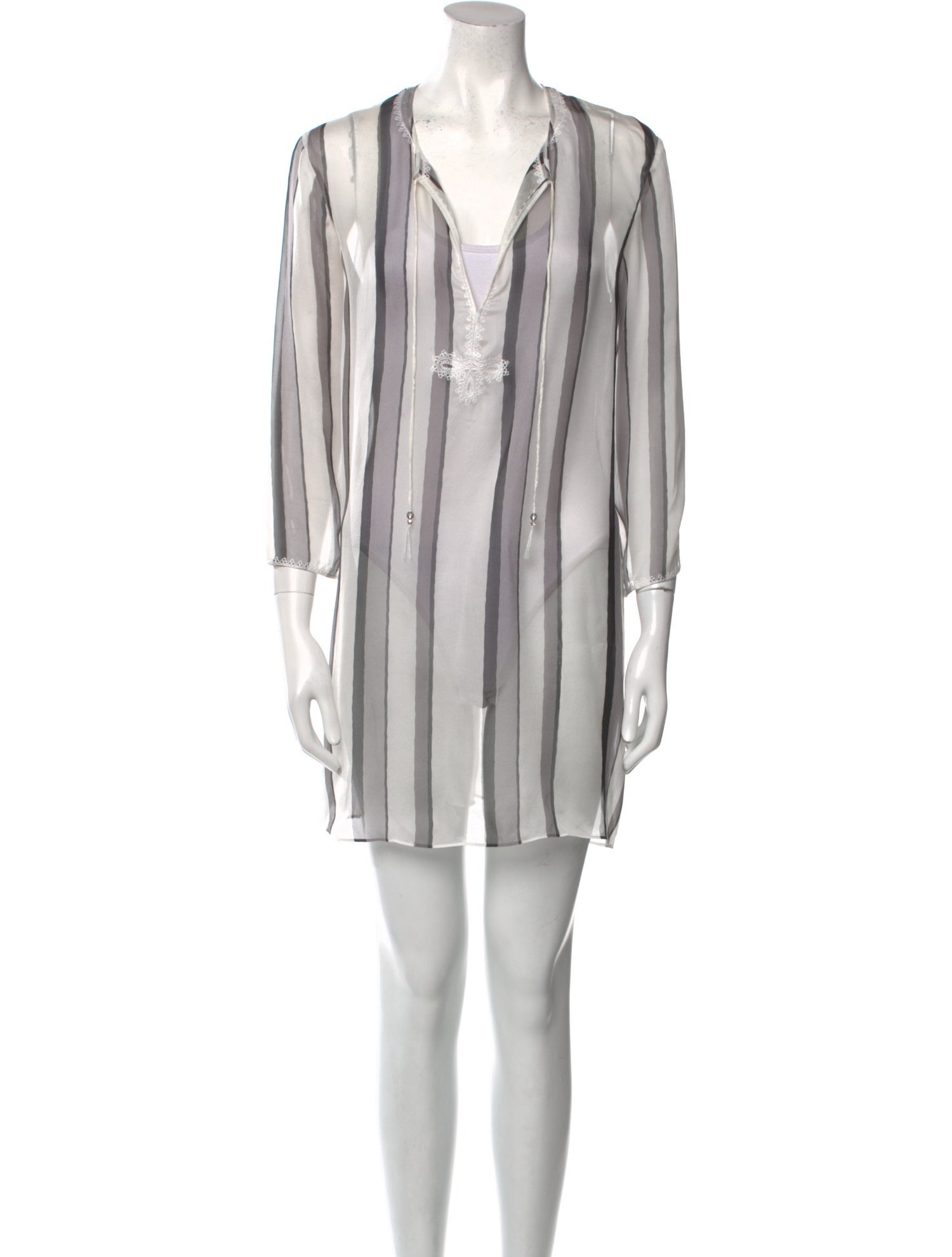 Marie France Van Damme Silk Mini Dress