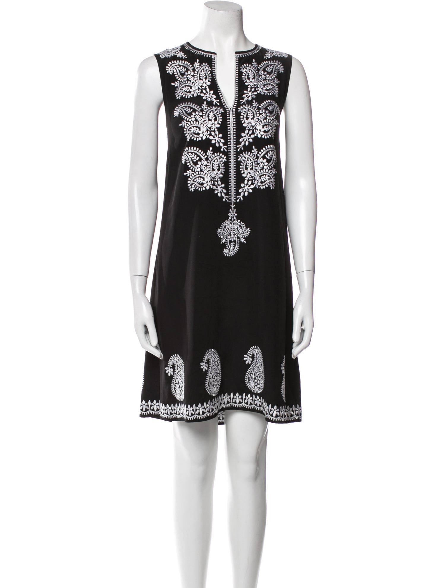 Marie France Van Damme Silk Knee-Length Dress