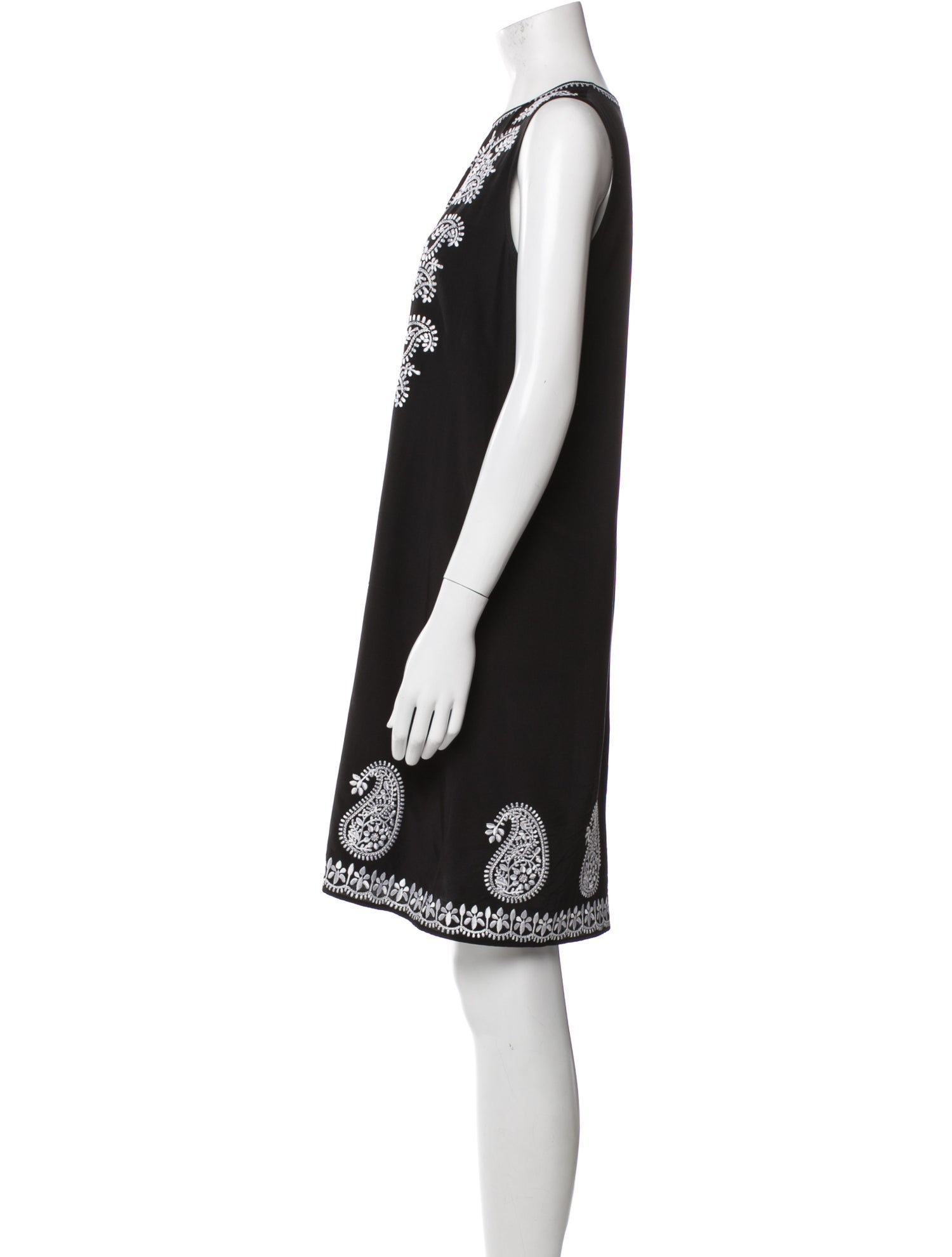 Marie France Van Damme Silk Knee-Length Dress