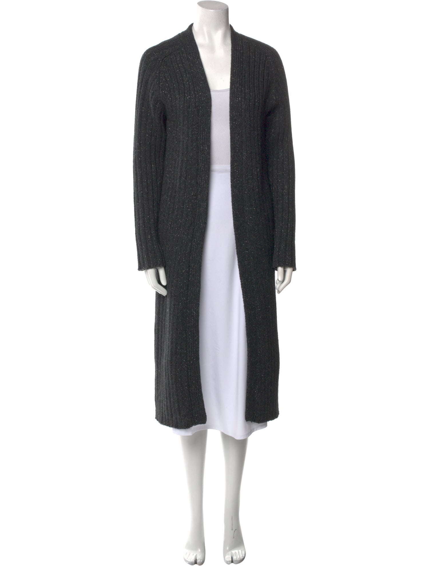 Marie France Van Damme Wool Open Front Sweater