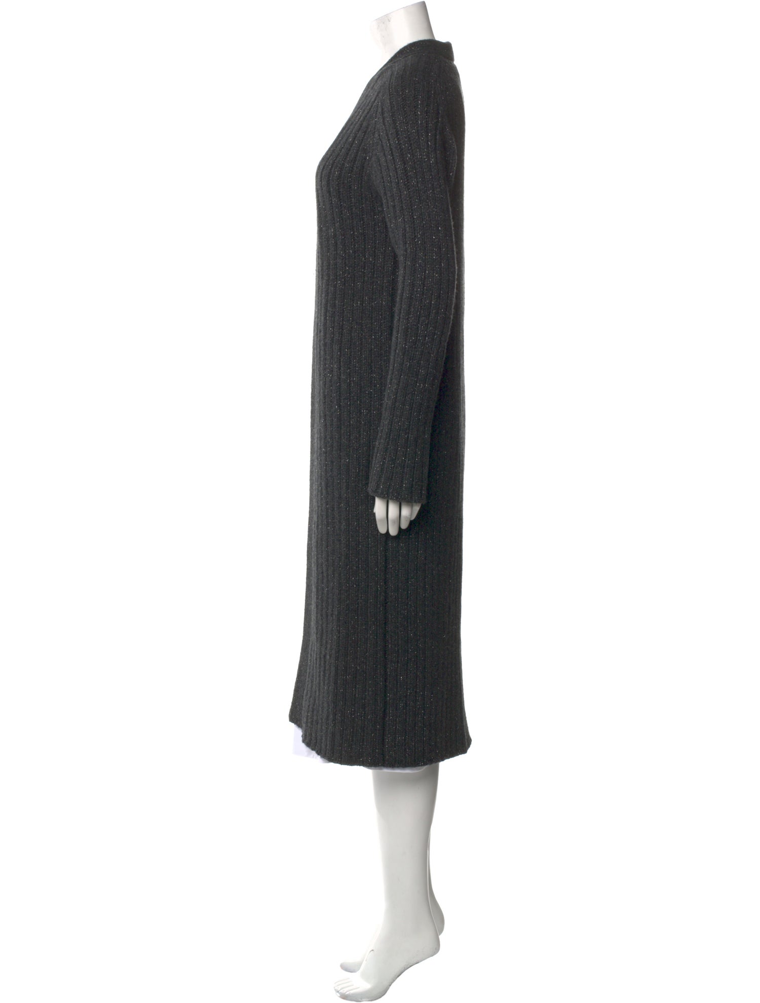 Marie France Van Damme Wool Open Front Sweater