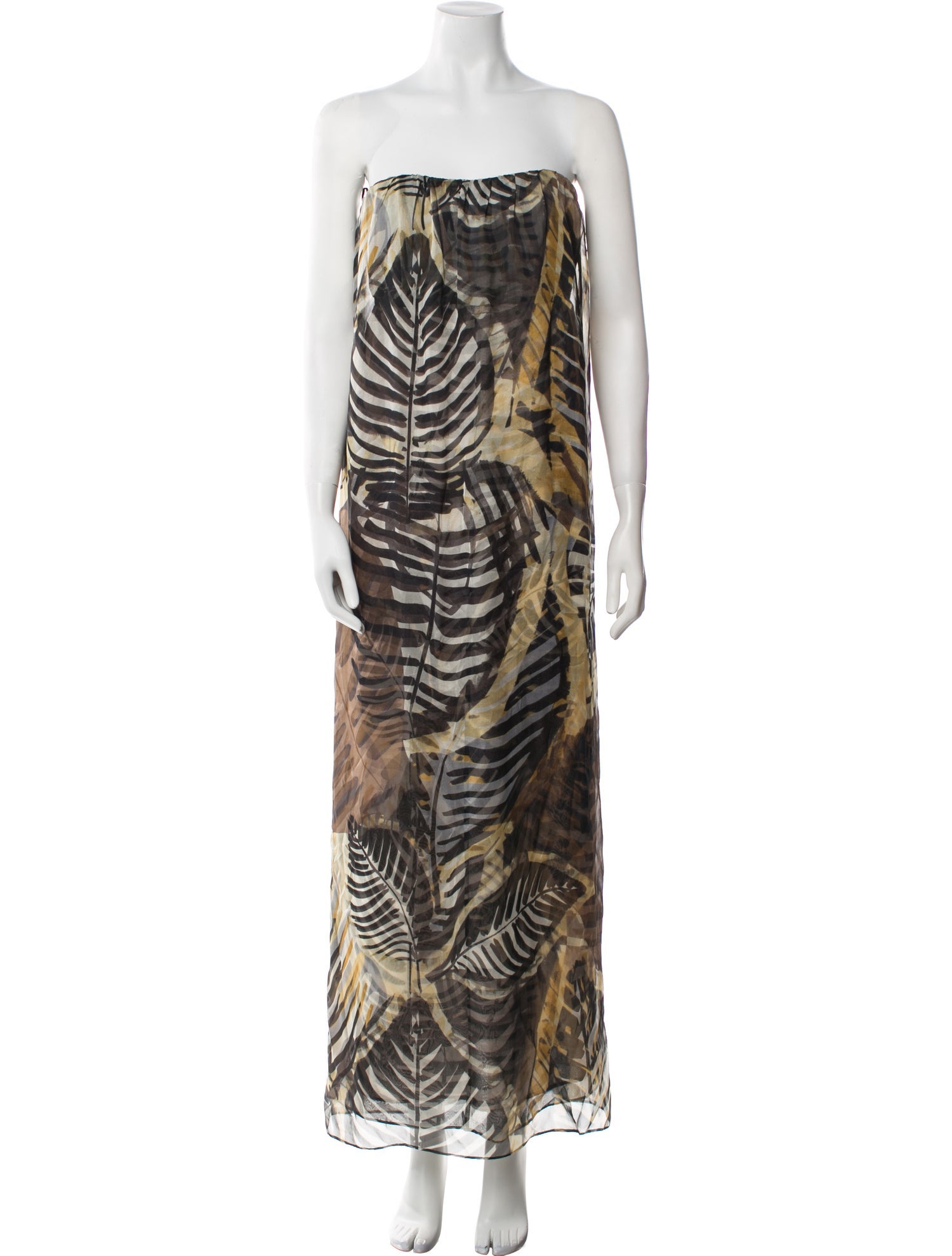 Marie France Van Damme Animal Print Long Dress