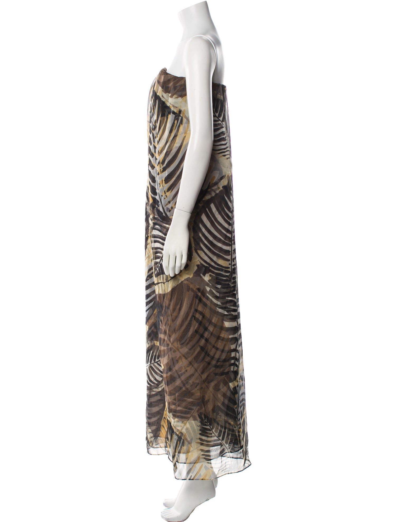 Marie France Van Damme Animal Print Long Dress