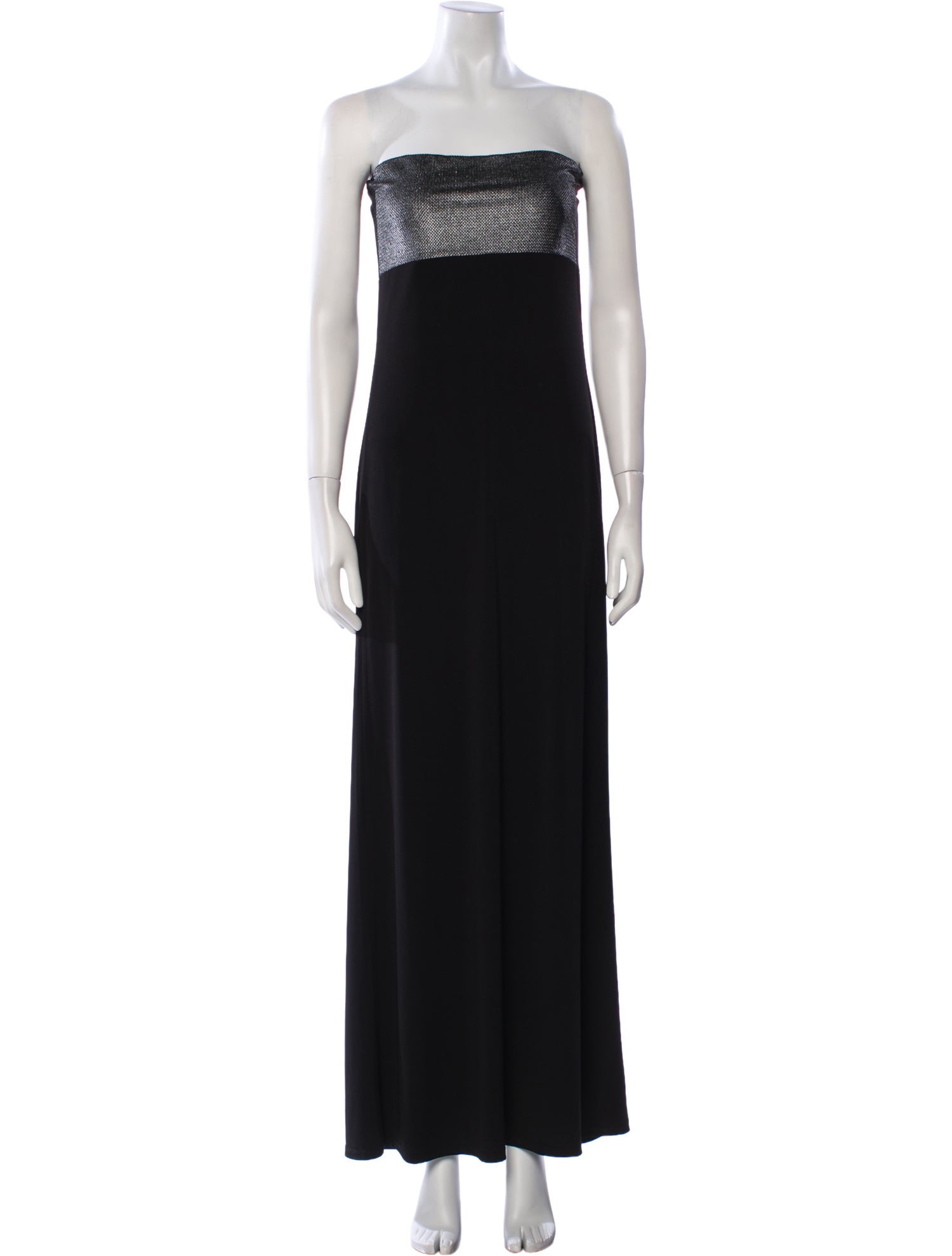 Marie France Van Damme Strapless Long Dress