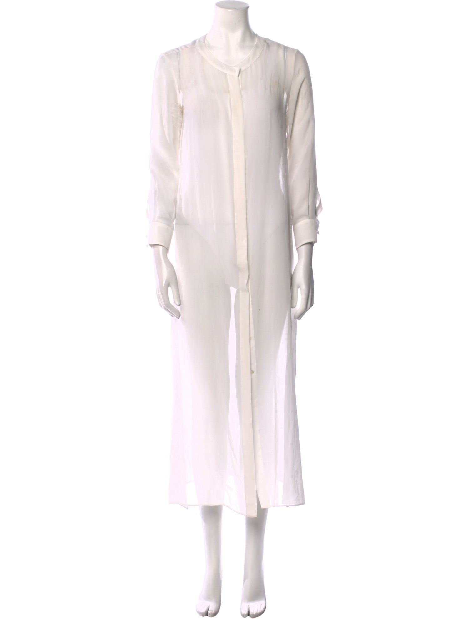 Marie France Van Damme Silk V-Neck Tunic