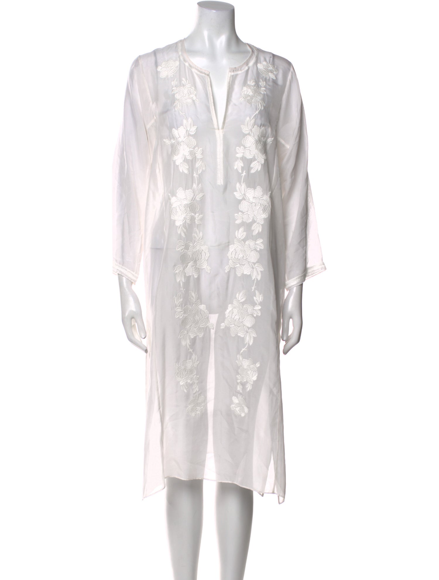 Marie France Van Damme Silk Midi Length Dress