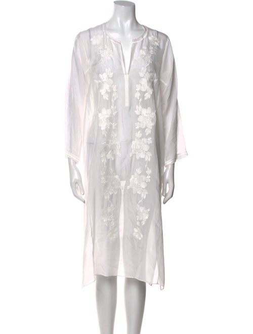 Marie France Van Damme Silk Midi Length Dress